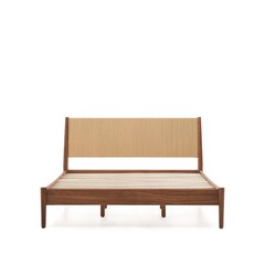 Кровать Elan из шпона и массива ореха со шнуром 160 x 200