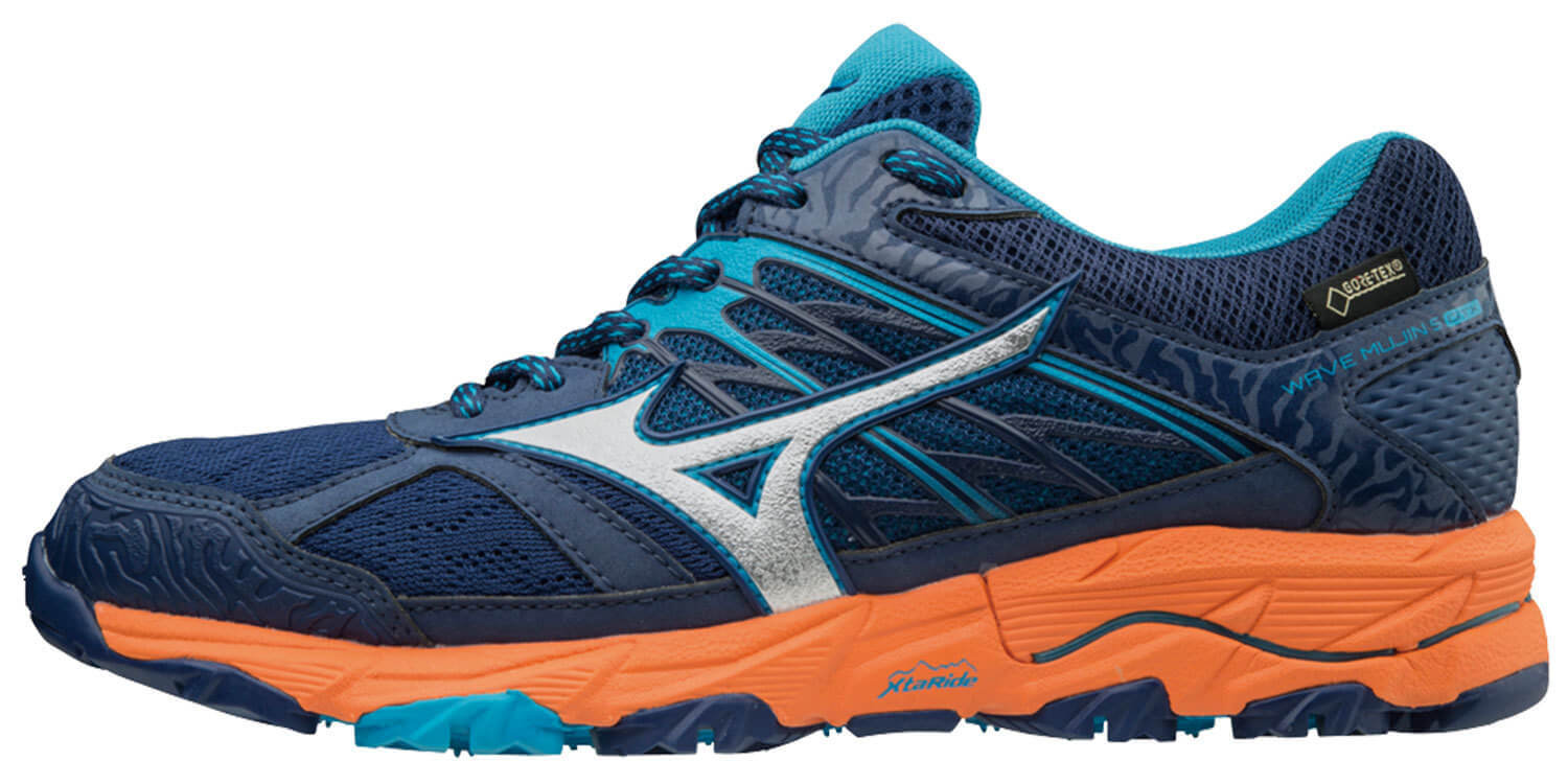 Mizuno Wave Mujin 5 GoreTex кроссовки беговые женские синие-оранжевые - 5
