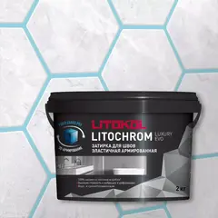 Затирка швов цементная Litokol Litochrom 1-6 Luxury Evo LLE.375 Турмалин, ведро 2 кг