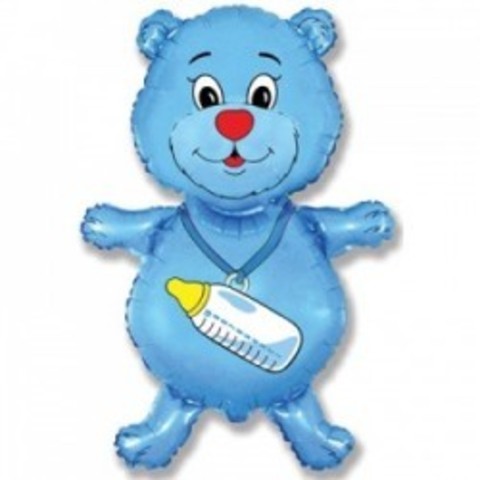 Шар F Мини-фигура, Медвежонок мальчик (синий), 14