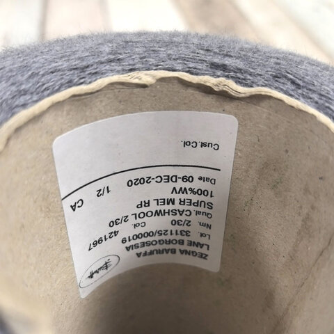 Меринос гребенной ZEGNA BARUFFA CASHWOOL 2/30 серый меланж