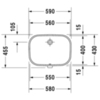 Duravit D-Code 338560000 Раковина встраиваемая 59х43 см