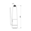 Delabie 433009 Ручной душ с черной защелкой с защитой от налета , В.208, регулируемая струя