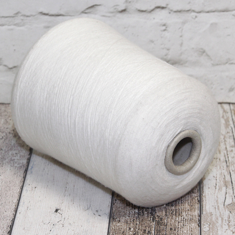 Меринос-стрейч с ангорой (25%) LINEAPIU / FELT 1900 белый молочный