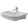 Duravit D-Code 339550000 Раковина встр. до половины,550x440мм с перел., с 1 отв. под смес., вкл крепление для встраивания в деревянную столешницу, цвет:белый