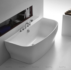 BelBagno BB74-1650 Пристенная акриловая ванна в комплекте со сливом-переливом, 165x78, цвет: белый фото