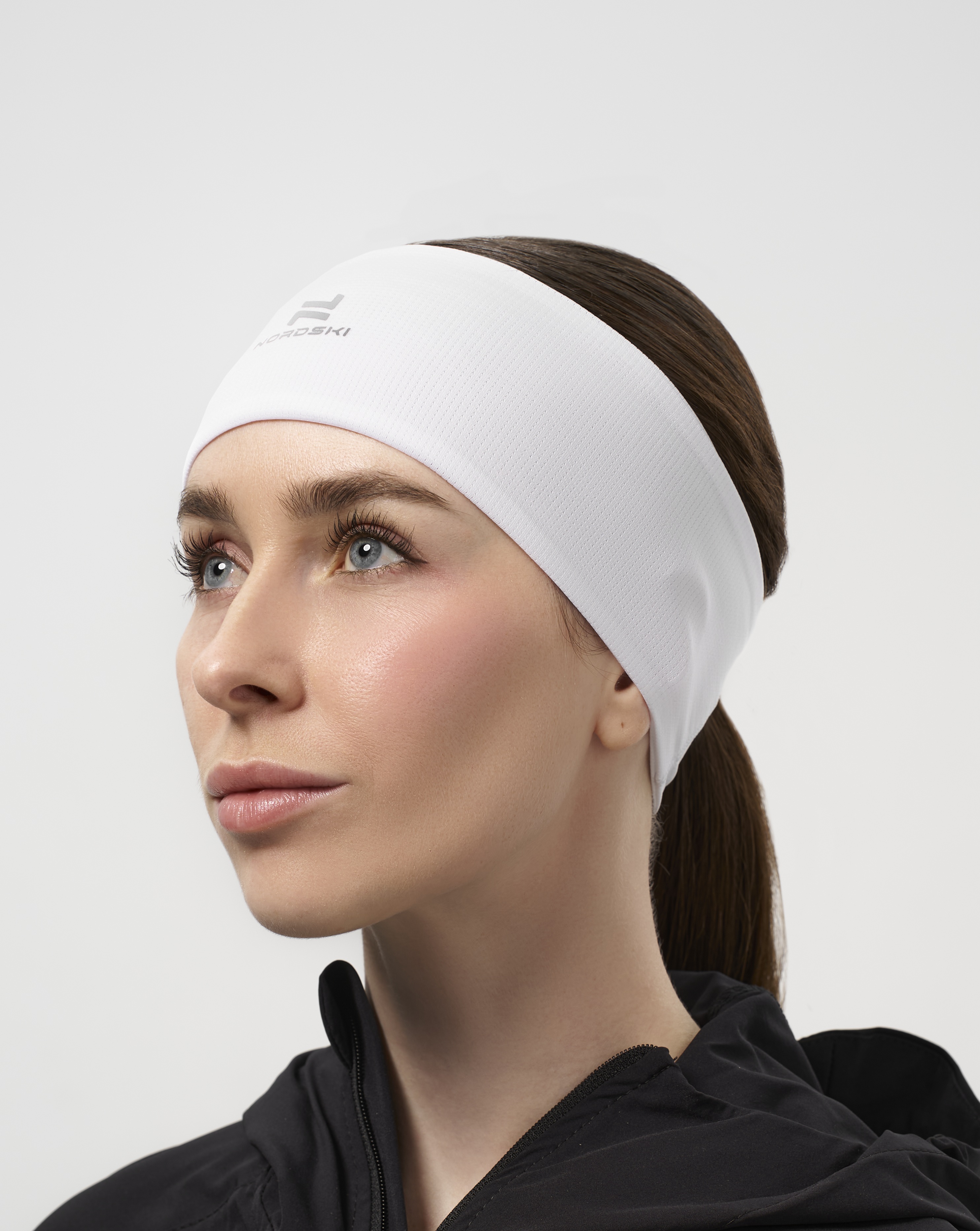 Повязка на голову беговая Nordski Run white