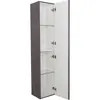 BelBagno KRAFT-1600-1A-SC-GSO Шкаф подвесной с фрезер. ручк. с торца фасада с 1 распашн. дверцей доводч.,с 2 пол-ми,универ.,330x300x1600,Темно-Серый Мат.