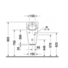 Duravit ME by Starck 2809312093 Писсуар Rimless электр. писсуар с пит. от сети, без смыв. края, подача воды сзади, с вытяж., сток гориз.с HygieneGlaze без мушки