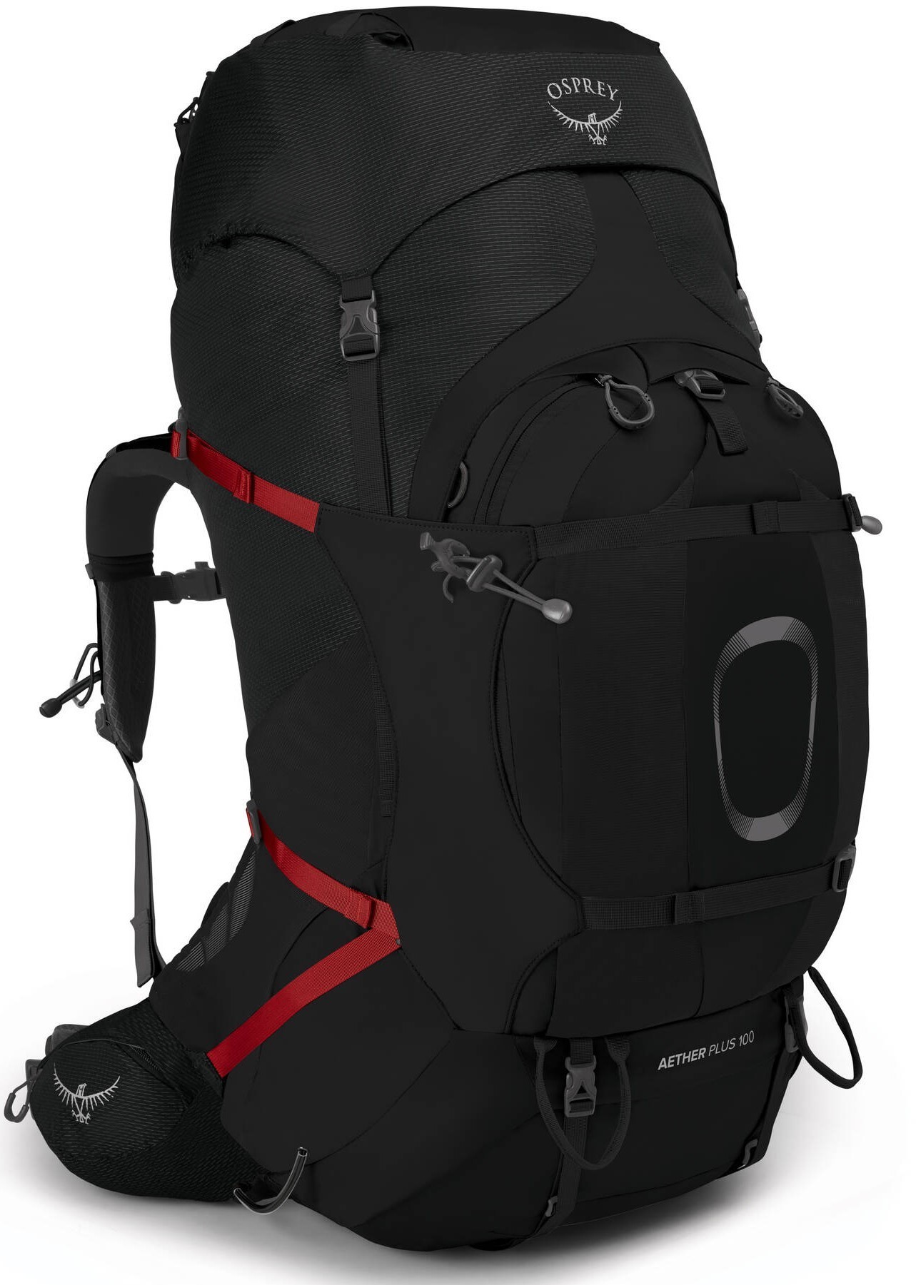 Aether AG Рюкзак туристический Osprey Aether Plus 100, Black Aether_Plus100_S21_Side_Black_web.jpg