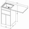 Aquanet Токио 239204 Тумба с раковиной, цвет: белый