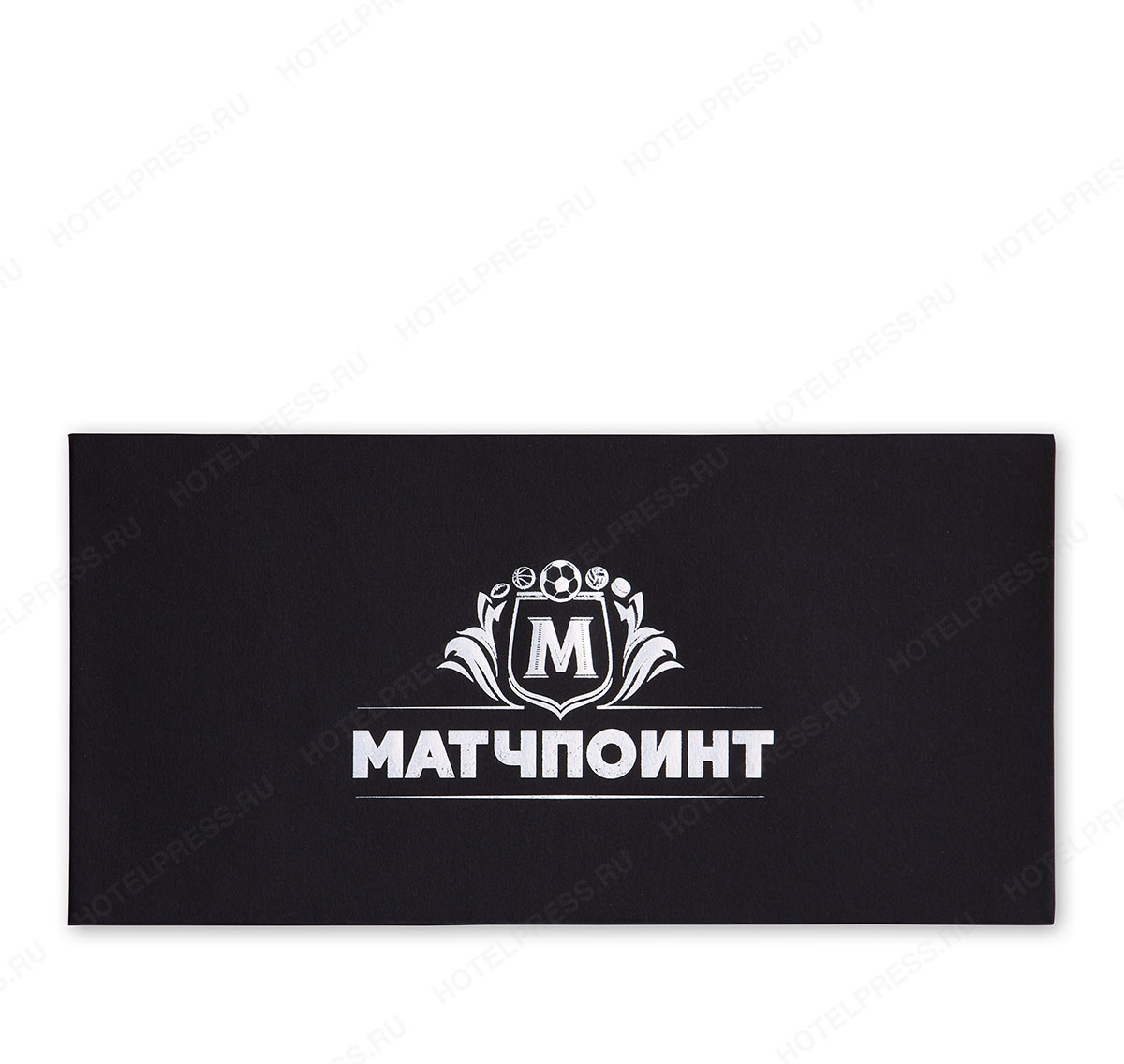 Черный евроконверт с тиснением фольгой для "Матчпоинт"