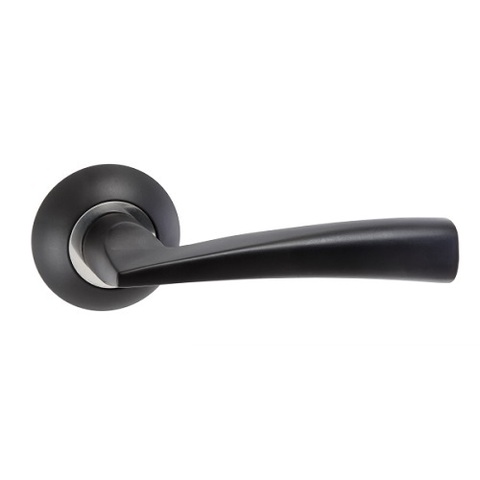 Ручка дверная PUERTO AL 551-08 B/CP (черный/хром блестящий)