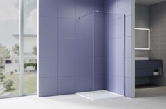 Aquatek AQ.WI.100.1CH AQ.WI.100.1CH Душевая перегородка Walk in с держателем 1000x2000 профиль хром, стекло прозрачное 8мм фото