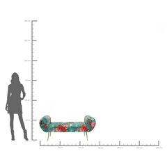 Скамья Trono Flower Fever Blue 140cm