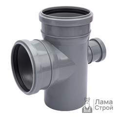 Крестовина ПВХ 110 × 110 × 50/90 одноплоскостная безнапорная серая