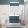 BelBagno UNO-900-2C-SO-AO База под раковину подвесная с фрезерованными ручками по всей длине фасада с двумя выкатн. ящ., Голубой Матовый, 900x455x608