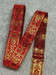Тесьма жаккард, ш. 2 см, красный
