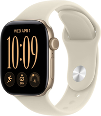 Apple Watch Series 12, 46 mm, GPS, Light Gold Aluminum, Sand Sport Band, M/L