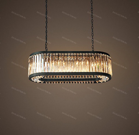 Люстра WELLES CLEAR CRYSTAL RECTANGULAR Restoration Hardware 68290174