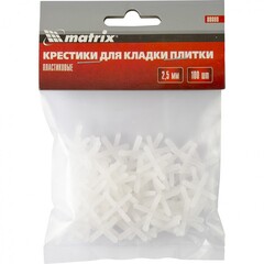 88088 Крестики, 2.5 мм, для кладки плитки, 100 шт Matrix