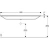 Geberit Xeno2 500.278.00.1 Раковина встраиваемая,160x48см, Альпийский белый