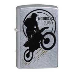 Фото Зажигалка ZIPPO с покрытием Street Chrome, латунь/сталь, серебристая, матовая, 36x12x56 мм