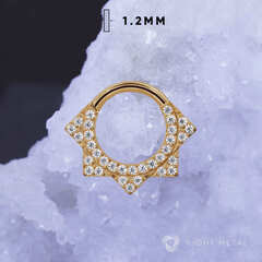 Кликер Omega Crystal PVD Yellow 1.2мм-