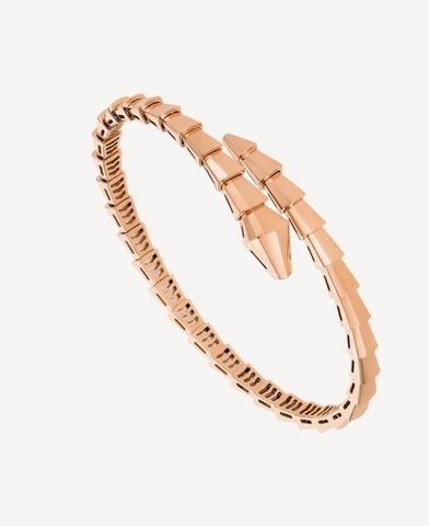 Браслет Змея-SERPENTI тонкая без камней rose VGOLD