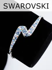 Браслет Молния с голубыми кристаллами Swarovski
