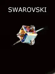 Кольцо Миражи тонкое с кристаллом-хамелеоном Swarovski