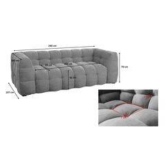 Диван трехместный Salamanca Creme 240 см