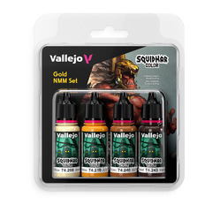 Vallejo Squidmar Color Gold NMM Set — набор для золота в технике NMM, 4 × 18 мл (74.310)