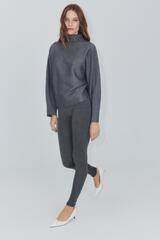 ZARA ТРИКОТАЖНЫЕ ЛЕГИНСЫ, СЕРЫЙ МЕЛАНЖ