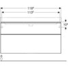 Geberit Smyle Square 500.355.JL.1 Тумба под раковину 118.4x61.7x47см, Песчаный глянец / Высокоглянцевое покрытие