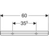 Geberit Renova Plan 299160000 Настенная полка 60x6x12см, белый