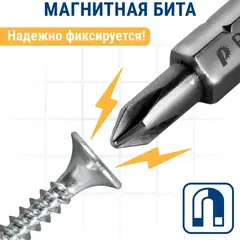 Бита отверточная ПРАКТИКА Профи PH-1 х 25мм (2шт) (035-561)