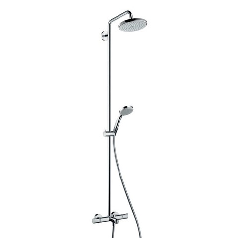 Hansgrohe Croma 27223000 Душевая система с термостатом и изливом внешнего монтажа 158,1 см с верхней лейкой 22х22 см