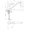 Ideal Standard Ceraflex BC129AA Смеситель для кухни с V-образным изливом
