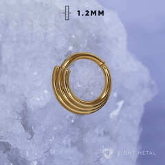 Кликер Three Rings PVD Yellow 1.2мм