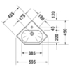 Duravit 1930 Series 793420000 Раковина с перел. и 1отв. под смес., 59х45х Н: 19.5см, цвет: белый