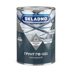 Грунт ГФ-021 SKLADNO, матовый, 0,8 кг, серый, 234518