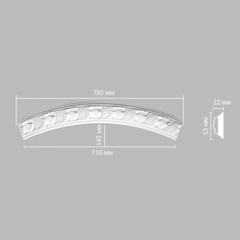 Радиус Decomaster 898102-100 1/4 круга (Rнар. 550 | Rвн. 500мм)