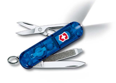 Фото Нож перочинный Victorinox SwissLite Sapphire 0.6228.T2 58мм 7 функций полупрозрачный синий