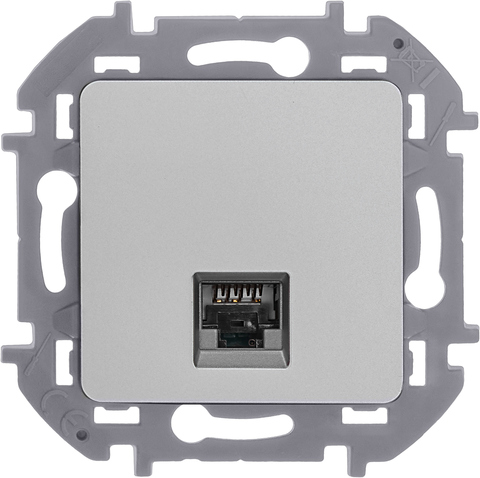 Розетка компьютерная RJ45 категория 5e UTP - Legrand Inspiria - алюминий