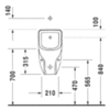 Duravit 828300007 Писсуар подвесной 29Х30,5см, подача воды сверху, без смывного края