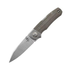 Фото Складной нож Bestech Tonic, сталь M390, рукоять титан/зеленая микарта