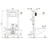 TECE K955102WCB TECE Комплект TECEspring, панель смыва с круглыми кнопками, черн.мат./хром глянц.+ унитаз Basic + сиденье