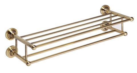 Bemeta Retro 144102257 Полотенцедержатель с полкой, цвет: бронза