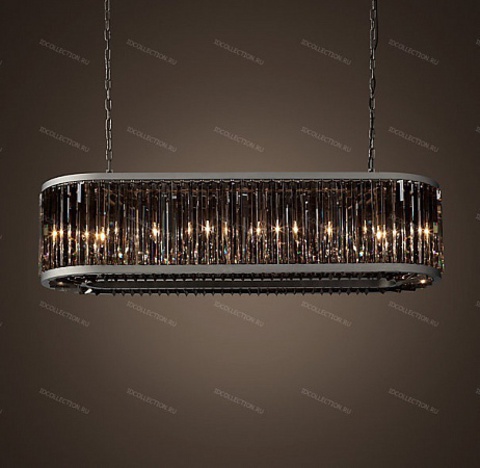 Люстра WELLES SMOKE CRYSTAL RECTANGULAR Restoration Hardware